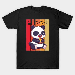 Cute Panda eating pizza T-Shirt